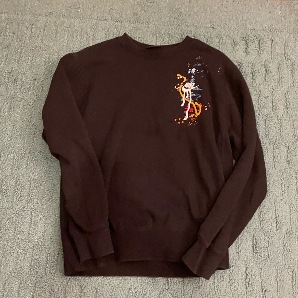 Nike Sweatshirt Hand embroidered Bandulu inspired paint splatter - Size S